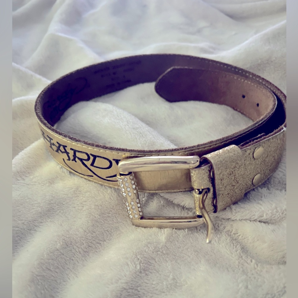 Gold Ed Hardy belt size small